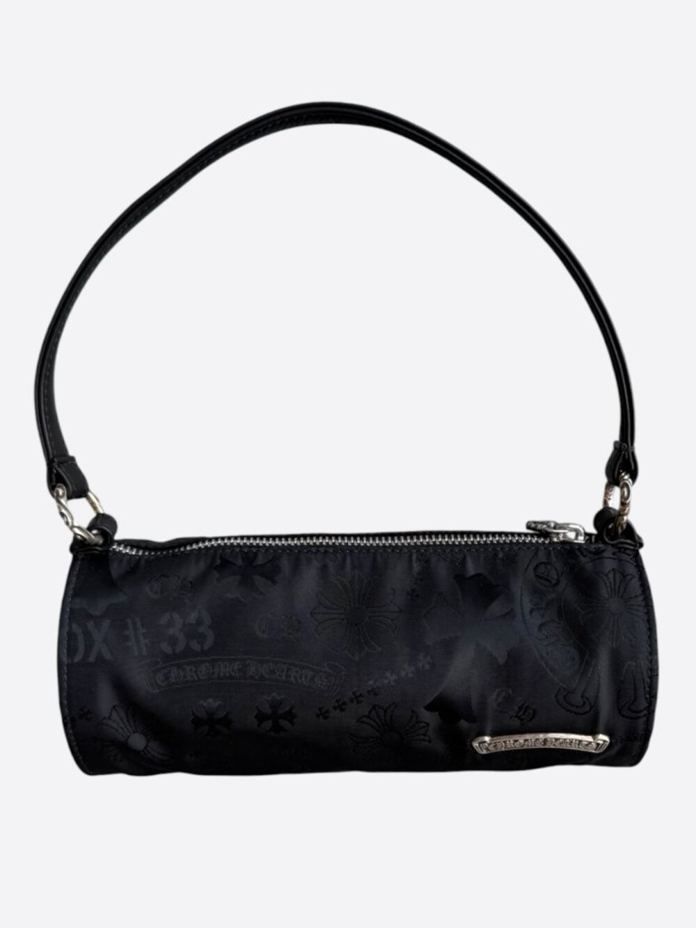 Chrome Hearts Black Stencil Grinds Mini Nylon Handbag